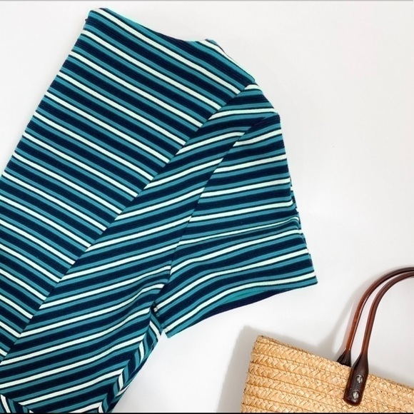 Talbots Striped Fit & Flare Dress size L - Picture 3 of 7